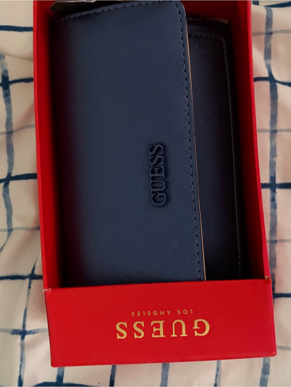 GUESS Navy Leather Wallet